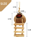 Natural Coconut Fiber Birdhouse Cage with Ladder 