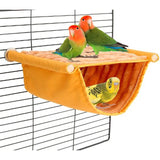 Bird Nest House Hanging Hammock Hideaway for Parrot Cage - Winter Warm Plush Fluffy Finch Shelter