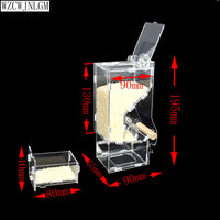 Transparent 2-Pack Automatic Bird Feeders for Starlings and Parrots 