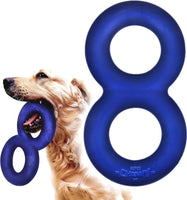 Tough Dog Double Ring Toy - Super Chewy Natural Rubber for Active Play and Aggressive Chewers