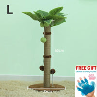 "Cactus Cat Scratching Post with Sisal Rope and Teaser Ball for Kittens and Cats"