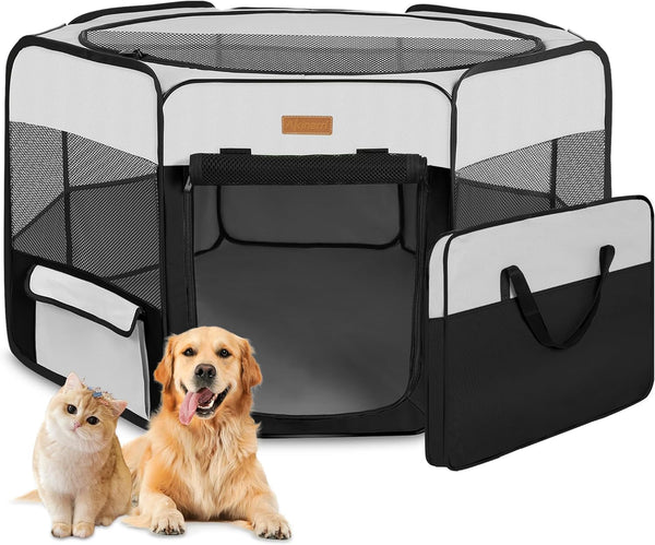 Portable Dog Playpen for Pets - Foldable Large-Capacity Pet Tent for Indoor/Outdoor Use