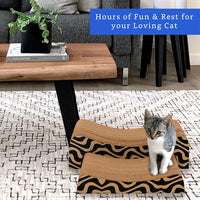 Dual Function Cat Scratcher - Durable Cardboard Scratching Board for Indoor Cats