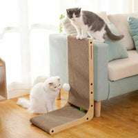 L-Shaped Cat Scratching Board with Wear-Resistant Surface for Cats and Kittens