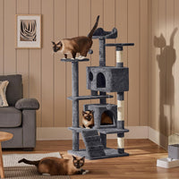 54-Inch Cat Tree Tower Condo Furniture with Scratch Post for Kittens - Pet House Play Area