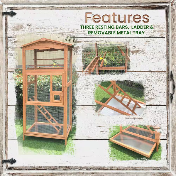 Outdoor Wooden Bird Cage