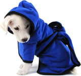 Quick Dry Microfiber Pet Bathrobe - Ultra Absorbent Dog & Cat Towel, 