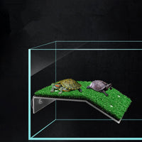 "Large Turtle Basking Platform with Simulation Grass - Ideal for Small Reptiles and Frogs"