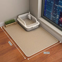 Waterproof Double Layer Pet Litter Mat with Nonslip Bottom - 90x60CM