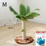 "Cactus Cat Scratching Post with Sisal Rope and Teaser Ball for Kittens and Cats"