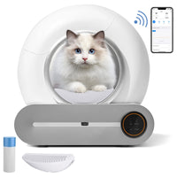 Automatic Self-Cleaning Litter Box with App Control and Safety Features