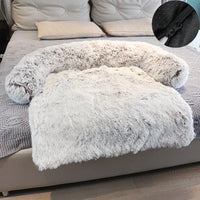 Luxurious Plush Pet Dog Sofa Bed: Cozy & Washable for Large Dogs