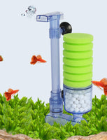 Professional Title: "Ultra Quiet Aquarium Biochemical Sponge Filter with Air Pump and Media Balls - 2 Sponges Included"