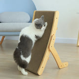 Wooden Frame Cat Scratcher Board with 3-in-1 Design for Cats