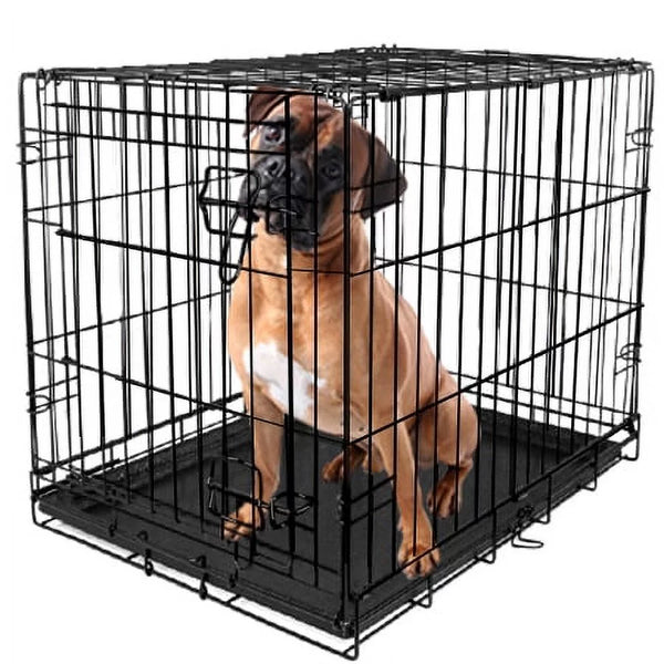 Extra Large 48" Single-Door Folding Dog Crate with Divider - Perfect for Your Pup!