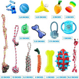 18-Piece Dog Chew and Rope Toy Set for Puppies by Pacific Pups