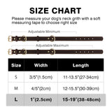 Leather Heavy Duty Dog Collar for Large Dogs - Brown