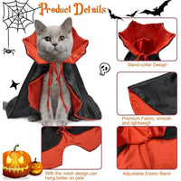 "Spooktacular Medium Dog Halloween Costumes - Vampire Cloak & Devil Outfit for Dogs!"