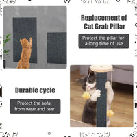 Professional Title: "Self-Adhesive Cat Scratching Mat Carpet with Trimmable Post for Furniture Protection"