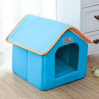 Soft Leopard Winter Pet House with Foldable Bed - Cozy Sofa for Small to Medium Dogs