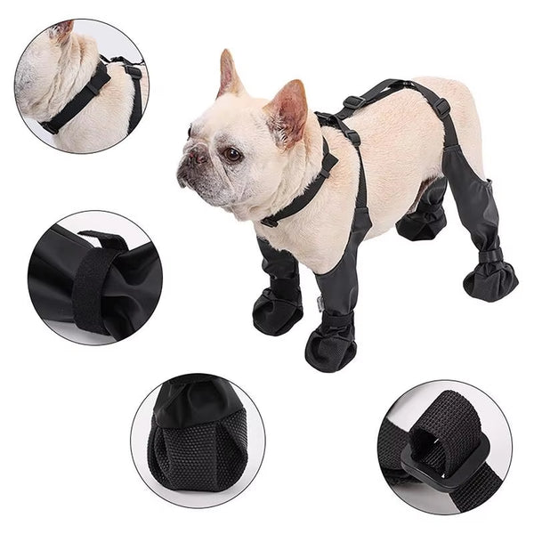 Ultimate Waterproof Dog Boots with Anti-Slip Rugged Rubber Sole - Perfect Paw Protectors for Small & Medium Dogs