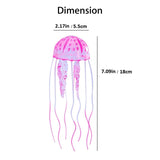 Jellyfish Aquarium Decor Set with Glowing Effect - 4 Pieces