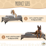 Wyatt Elevated Wooden Dog Bed with Mattress & Storage - Greenguard Gold Certified for Small to Medium Pets