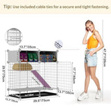 Spacious Indoor Rabbit Cage with Large Pull-Out Drawer