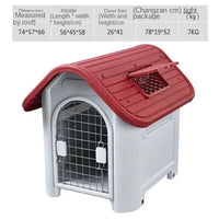 Plastic Warm Kennel Rainproof Outdoor Medium and Large Dog House Golden Retriever Dog Cage Dog House Sun Protection Dog Supplie