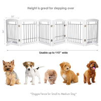 "Stylish Extra Wide Dog Gate with Walk-Through Door - Keep Your Pet Safe!"