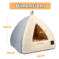 Cozy Cat Cave Bed with Removable Pillow - Outdoor Tent 