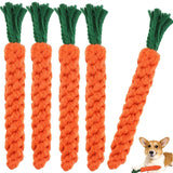 5 Pieces Dog Chewable Toys For Cleaner Teeth, Safe Durable Teething Chewing Braided Toys        