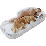 Extra-Large Foldable Plush Dog Bed.  Washable Comfort for Large Dogs