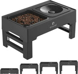 Elevate Your Dogs & Cats Dining Experience with an Adjustable Food and Water Bowl!