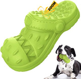 Ultimate Squeaky Dog Chew Toy - Tough Teeth Cleaning Shoe Shape for Aggressive Chewers