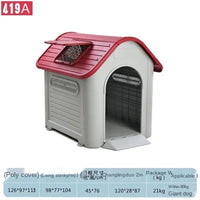 Plastic Warm Kennel Rainproof Outdoor Medium and Large Dog House Golden Retriever Dog Cage Dog House Sun Protection Dog Supplie