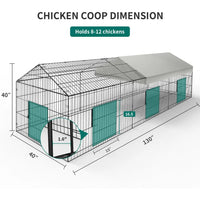 130" Large Chicken Coop House.        