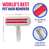 Chom Chom Roller - Ultimate Pet Hair Remover & Reusable Lint Roller for Furniture, Clothing, and Bedding