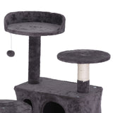 Multi-Level 55-Inch Cat Tree Tower Condo with Safety Features and Scratch Post