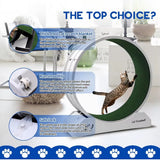 Revolutionary Cat Treadmill Wheel - Keep Your Kitty Active and Healthy with Carpeted Runway Fun!