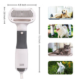 "2-in-1 Dog Hair Dryer & Grooming Brush – Adjustable Temperature Pet Care Tool for Small Dogs and Cats!"