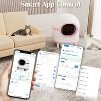 Self-Cleaning Cat Litter Box, with APP Control Odor.              