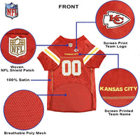 Official NFL Kansas City Chiefs Dog Jersey - Medium Size