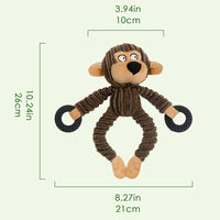 "Interactive Monkey Plush Puppy Chew Toys for Small Dogs - Perfect for Teething and Training!"