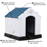 "Modern Plastic Dog House with Ventilation and Secure Fastening"