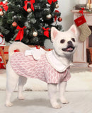 "Adorable Valentine's Day Dog Sweater Dress - Soft & Stylish Outfit for Small to Medium Girls (Pink, XS)"