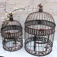 Stunning European Wrought Iron Birdcage 