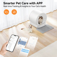 Smart Automatic Self-Cleaning Cat Litter Box. Control/Integrated Safety 