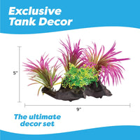 Professional Product Title: 
"Lifelike Plastic Aquarium Decorations Set - 20 Pack, Small to Large"