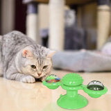 Interactive Cat Toy Turntable with Chew Options for Indoor Cats